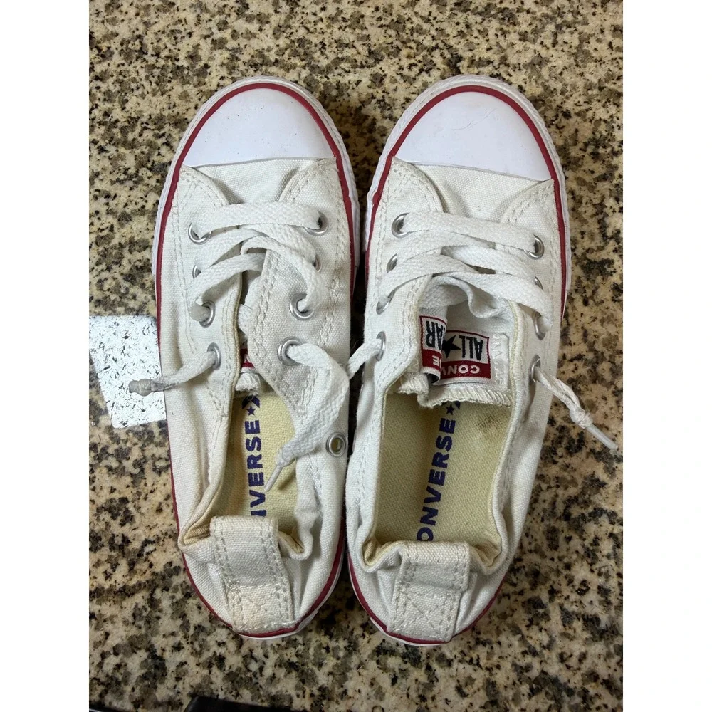 Converse Chuck Taylor All Star Shoreline White Kids Slip On Sneakers Size 12